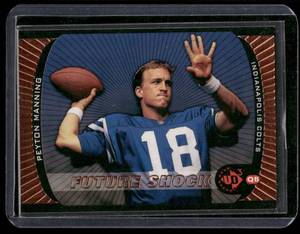 lot 87D image: Peyton Manning RC   1998 Upper Deck UD3 Future Shock #EM1 Indianapolis Colts Football Card