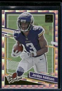 lot 95D image: Jordan Addison RC   2023 Donruss The Rookies #10 Minnesota Vikings Football Card
