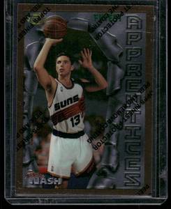 lot 31B image: Steve Nash RC   1996 Topps Finest Apprentices #75 Phoenix Suns Basketball Card