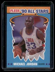 lot 35B image: Michael Jordan    1990 Fleer All-Stars #5 Chicago Bulls Basketball Card