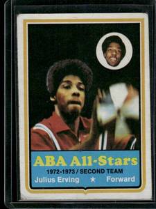 lot 39B image: Julius Erving    1973 Topps #240  Basketball Card