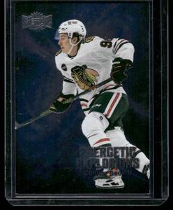lot 76B image: Connor Bedard RC   2023 SkyBox Metal Universe Energetic Explosions #EE-15 Chicago Blackhawks Hockey Card