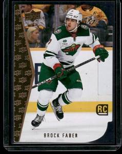 lot 81B image: Brock Faber RC   2023 Upper Deck 1994-95 Rookie Die Cuts #RDT-12 Minnesota Wild Hockey Card
