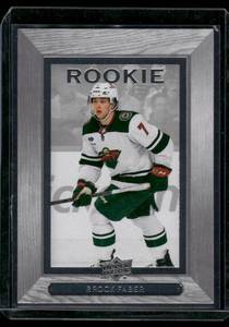 lot 82B image: Brock Faber RC   2023 Upper Deck 2003-04 Beehive #BH-33 Minnesota Wild Hockey Card