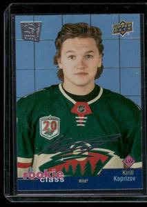 lot 83B image: Kirill Kaprizov RC   2020 Upper Deck Rookie Class SE #RC-1 Minnesota Wild Hockey Card