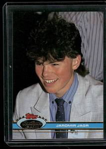 lot 84B image: Jaromir Jagr RC   1991 Stadium Club #343 Pittsburgh Penguins Hockey Card