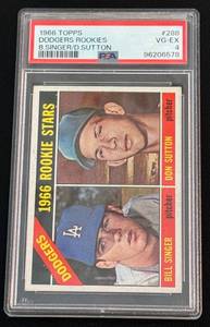 lot 15B image: Don Sutton RC PSA 4 VG-EX 1966 Topps Dodgers Rookies #288 Vintage Baseball Card