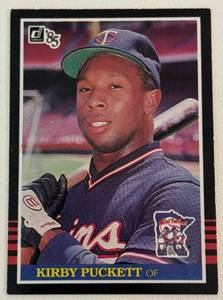 lot 26B image: Kirby Puckett RC 1985 Donruss #438 Rookie Minnesota Twins Baseball Card