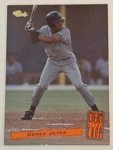 lot 29B image: Derek Jeter RC 1994 Classic Cream of the Crop #C17 Rookie Baseball Card