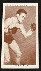 lot 160D image: 1938 Boxing Personalities #9 Dave Crowley Vintage Card