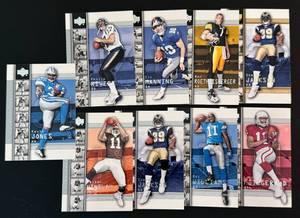 lot 182 image: 2004 Upper Deck Rookie Premier 9 Rookie Football Card Lot - Roethlisberger, Jackson, Manning, Rivers, Fitzgerald and More