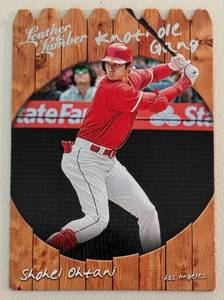 lot 184D image: Shohei Ohtani 2019 Leater and Lumber #KHG-2 Knothole Gang Die Cut Insert Baseball Card