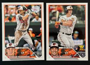 lot 186D image: Hunnar Henderson and Adley Rutschman RC Lot 2023 Topps Rookie Baseball Cards