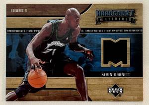 lot 212D image: Kevin Garnett Relic 2007 Hardcourt Materials #HM-KG Minnesota Timberwolves Basketball Card