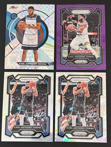 lot 213D image: Karl-Anthony Towns 4 Card Lot Minnesota Timberwolves Basketball