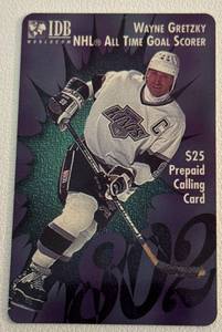 lot 142D image: Wayne Gretzky Rare Calling Card IDB Worldcom Hockey