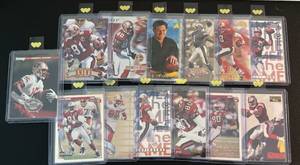 lot 146D image: Steve Young, Jerry Rice, Terrell Owens 13 Football Card Lot w RC and Inserts