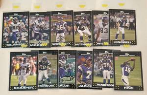 lot 148D image: 2007 Minnesota Vikings 12 Card Team Set w Adrian Peterson and Sidney Rice RCs