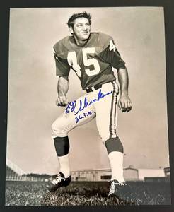 lot 106 image: Ed Scharockman Signed 8x10 Photo Minnesota Vikings Football