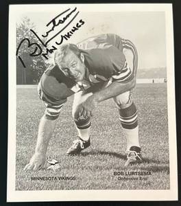 lot 109 image: Bob Lurtsema Signed Photo Minnesota Vikings Football