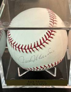 lot 111 image: Jack Morris Signed OMLB Selig Rawlings Baseball Minnesota Twins