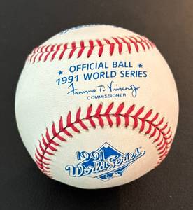 lot 112 image: 1991 World Series Official Rawlings Baseball Minnesota Twins
