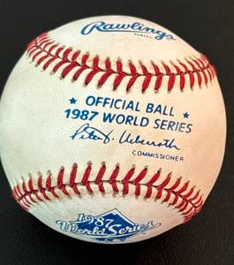 lot 113 image: 1987 World Series Official Rawlings Baseball Minnesota Twins