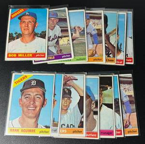 lot 113A image: 1966 Topps Baseball 14 Card Vintage Baseball Lot