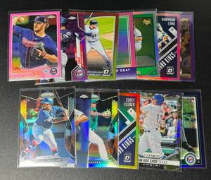 lot 125A image: 14 Card Baseball Refractor Lot