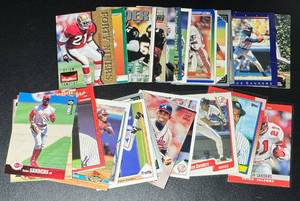 lot 58A image: Deion Sanders 25 Card Baseball Football Lot With Rookie Cards