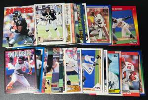 lot 59A image: Deion Sanders 25 Card Baseball Football Lot With Rookie Cards