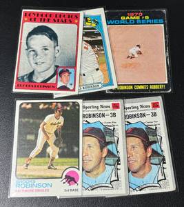 lot 69A image: Brooks Robinson 6 Card Vintage 1970-73 Baseball Card Lot