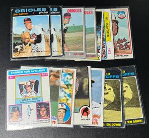 lot 80A image: Jim Palmer 14 Card Vintage Baseball Lot