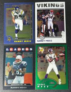 lot 83A image: Randy Moss 4 Card Football Lot Minnesota Vikings