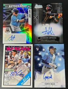 lot 86A image: 4 Auto Baseball RC Rookie Card Lot