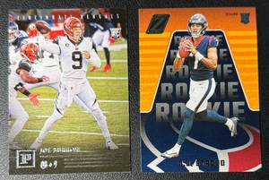 lot 87A image: Joe Burrow and CJ Stroud 2 RC Lot Rookie Football Cards