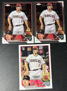 lot 88A image: Corbin Carroll 3 RC Baseball Rookie Lot