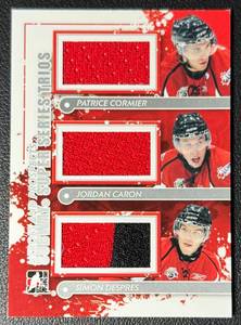 lot 92A image: Triple Relic Patch Game-Used 2012 In The Game Hockey #SST-14 Hockey Card