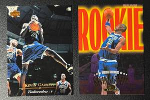 lot 106A image: 2 Kevin Garnett RC Lot Rookie Minnesota Timberwolves Basketball Lot