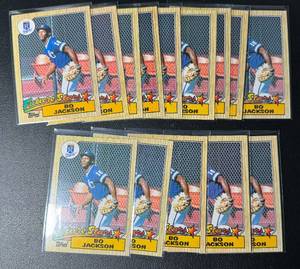 lot 108A image: Bo Jackson RC 14 Card Baseball Rookie Lot 1987 Topps