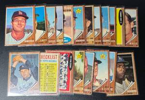 lot 111A image: 1962 Topps Baseball 20 Card Vintage Baseball Lot