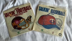 lot 139A image: (2) 1985 Minnesota Twins Talkin Baseball and Talkin Football Vintage Records