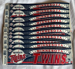lot 141A image: (10) Minnesota Twins Baseball Bumper Stickers