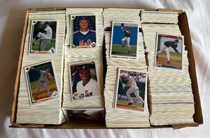 lot 145A image: Large Flat 1990-1991 Upper Deck Baseball Card Lot