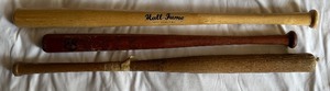 lot 148A image: Lot of 3 Wooden Baseball Bats - Minnesota Twins, Vintage, Hall of Fame