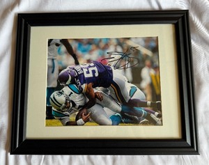 lot 149A image: Anthony Barr Signed and Framed Photo - Minnesota Vikings Football