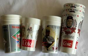 lot 158A image: (8) Baseball Cup Lot - Kirby Puckett, Minnesota Twins and More