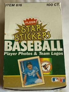 lot 162A image: 1983 Fleer Star Stickers Box of Baseball Card Packs