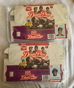 lot 168A image: Large Lot of Meadow Gold Double Play Ice Cream Boxes With Baseball Cards