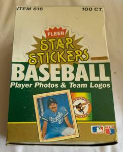 lot 173A image: 1983 Fleer Star Stickers Baseball Card Pack Boxes